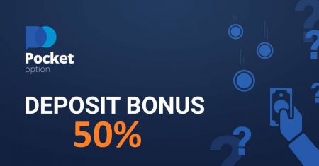Promocija prvega pologa Pocket Option - 50 % bonus