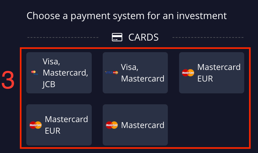 Як унесці грошы ў Pocket Option з дапамогай банкаўскіх карт (Visa / Mastercard / JCB) Як унесці грошы ў Pocket Option з дапамогай банкаўскіх карт (Visa / Mastercard / JCB)