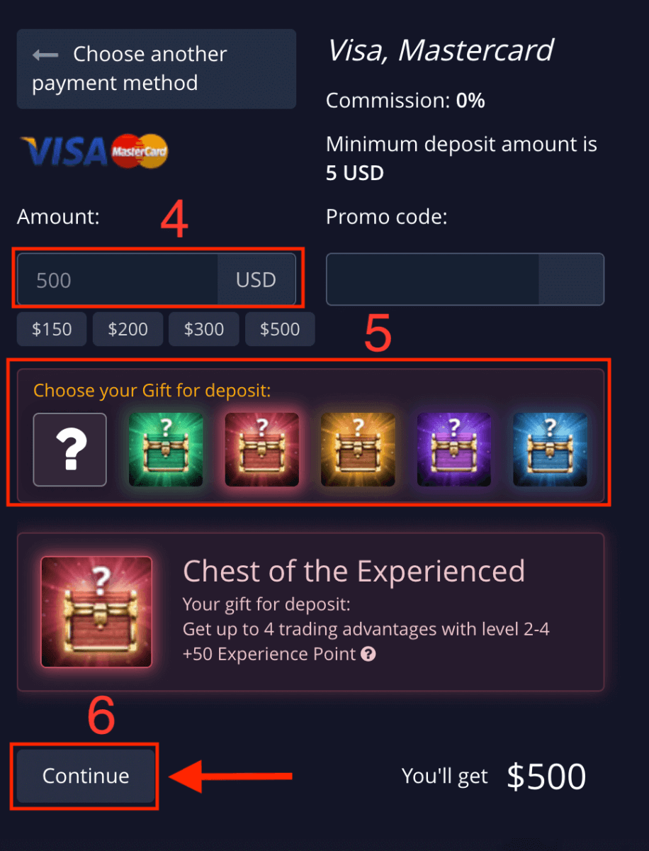 Як унесці грошы ў Pocket Option з дапамогай банкаўскіх карт (Visa / Mastercard / JCB) Як унесці грошы ў Pocket Option з дапамогай банкаўскіх карт (Visa / Mastercard / JCB)