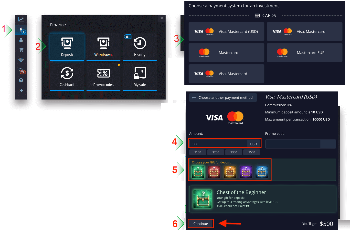 Pocket Option पर पैसे कैसे जमा करें Pocket Option पर पैसे कैसे जमा करें