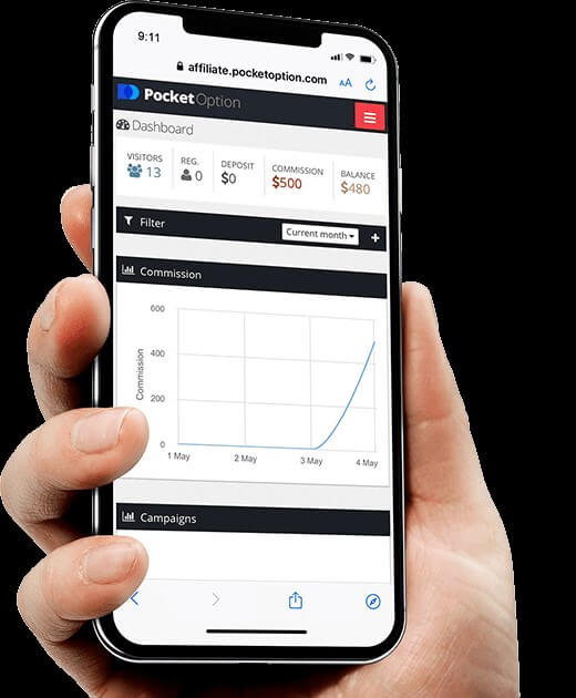 Як далучыцца да партнёрскай праграмы і стаць партнёрам Pocket Option Як далучыцца да партнёрскай праграмы і стаць партнёрам Pocket Option