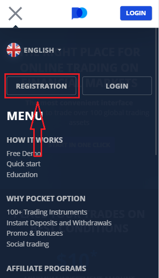 How to Open a Trading Account and Register at Pocket Option