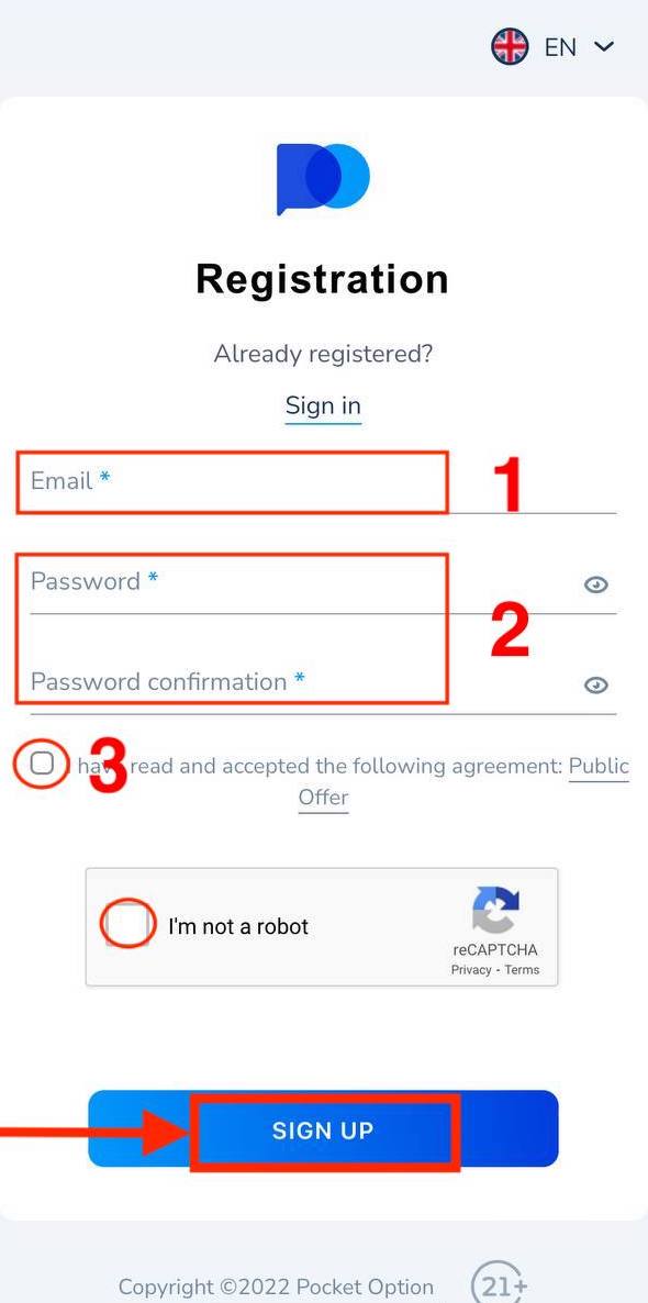 Hoe om te registreer en aan te meld rekening op Pocket Option Hoe om te registreer en aan te meld rekening op Pocket Option