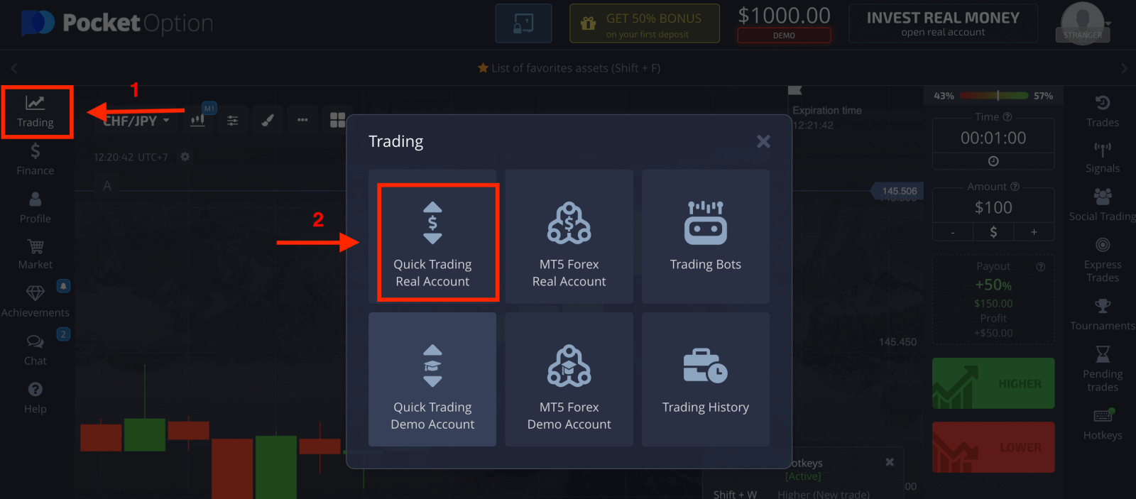 Cara Mendaftar dan Mengeluarkan Wang di Pocket Option Cara Mendaftar dan Mengeluarkan Wang di Pocket Option