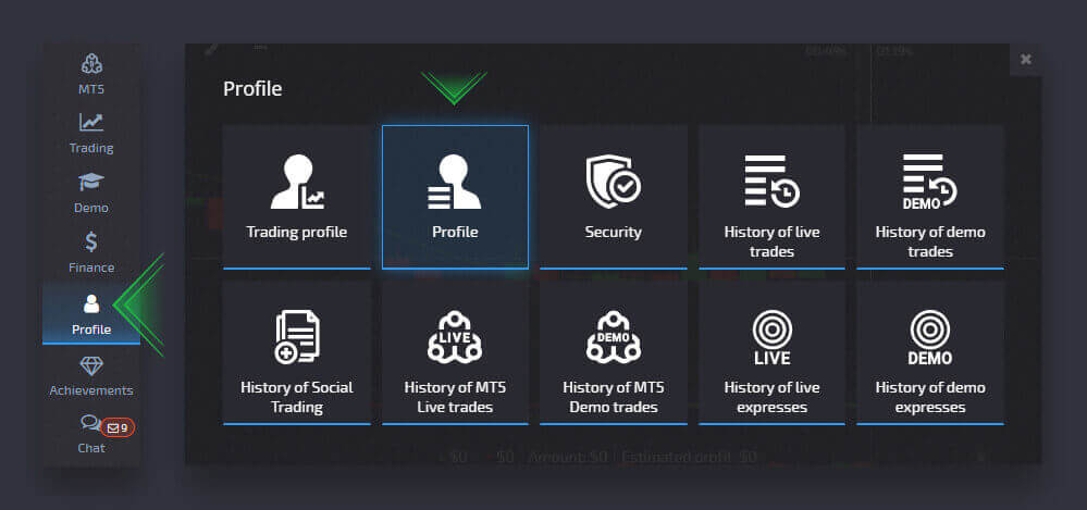 kung paano Gamitin ang Mga Setting ng Profile sa Pocket Option kung paano Gamitin ang Mga Setting ng Profile sa Pocket Option